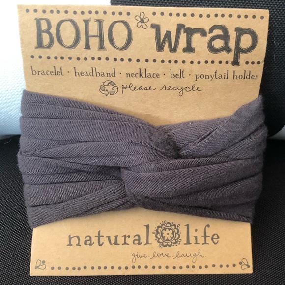 NATURAL LIFE Accessories - NATURAL LIFE New Boho Wrap Gray Charcoal